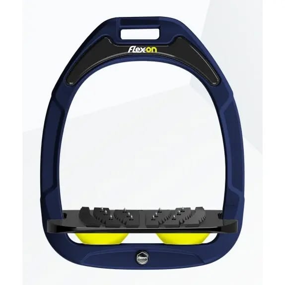 Ultra Grip Inclinatie Stijgbeugels Marine/Zwart/Geel Flex-On Green Composite