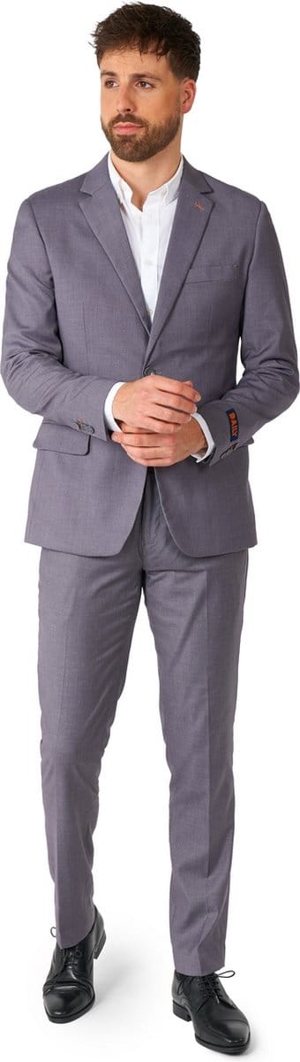 OppoSuits Daily Dark Grey - Casual Heren Pak - Grijs - Maat EU 48