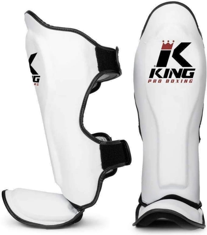 Kickboks Scheenbeschermers King Pro Boxing KPB/SG 3 Wit - L