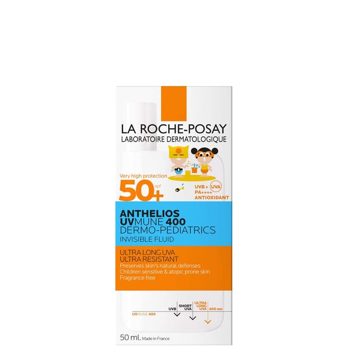 La Roche-Posay Anthelios UVMune 400 Dermo-Pediatrics voor Kinderen Ultra Light Onzichtbare Fluid SPF 50+ 50 ml