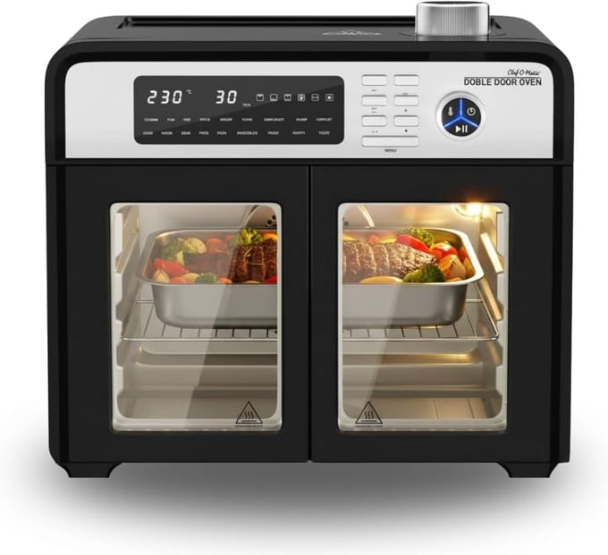 Multifunctionele Heteluchtoven en Frituur met Draaispies en LCD-Scherm