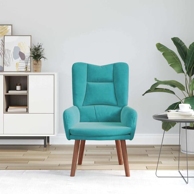 vidaXL - Fauteuil - Turquoise - 63 - x - 67 - x - 94 - cm - Fluweel