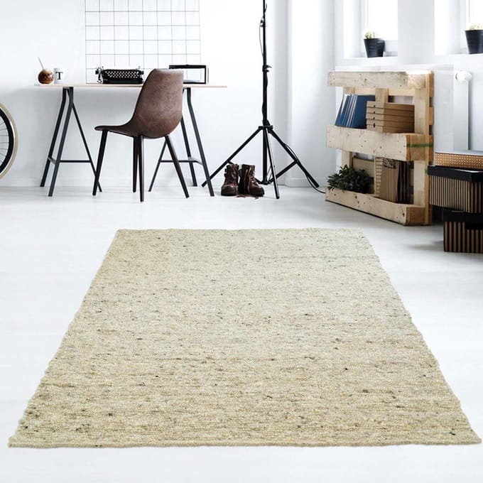 Wollen vloerkleed - Veve beige/grijs 200x290