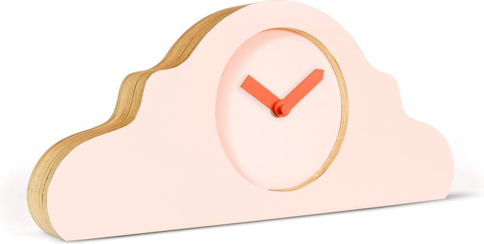 Mantelklok Perzik Pastel - Perzik Pastel & Neon Oranje wijzers