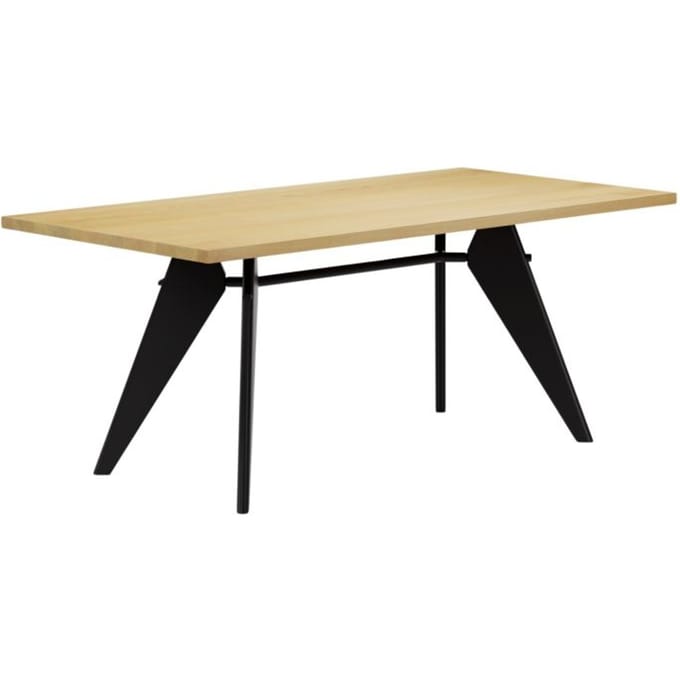 Vitra - EM Table - diepzwart - Eiken - 180 cm - bruin