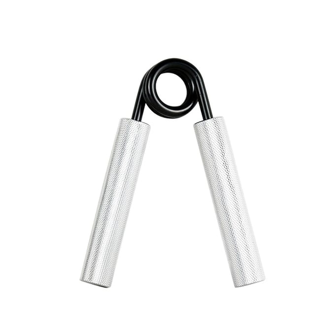 Poignées Métalliques en Alliage d'Aluminium Renforceur d'Exercice pour Doigts Développeur d'Entraînement de la Force Musculaire de la Main Silver Handle 300LB black