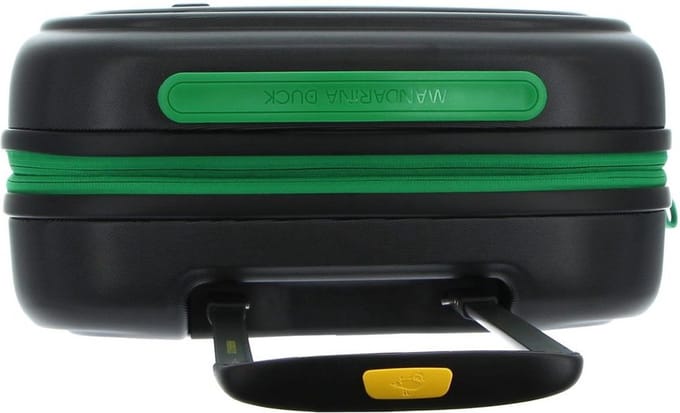 MANDARINA DUCK Logoduck + Expandable Cabin Trolley Green Light Zwart 55cm
