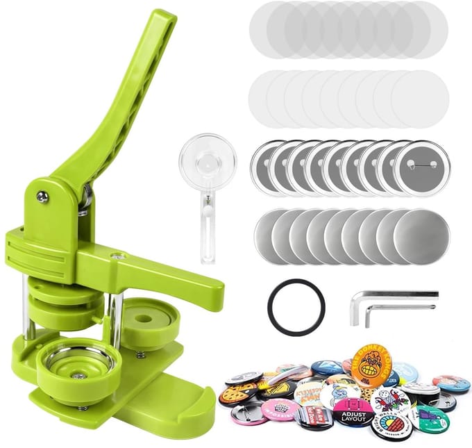 Dailygoods- Buttonmachine 58 mm - Badge Maker - Compleet Set - 120