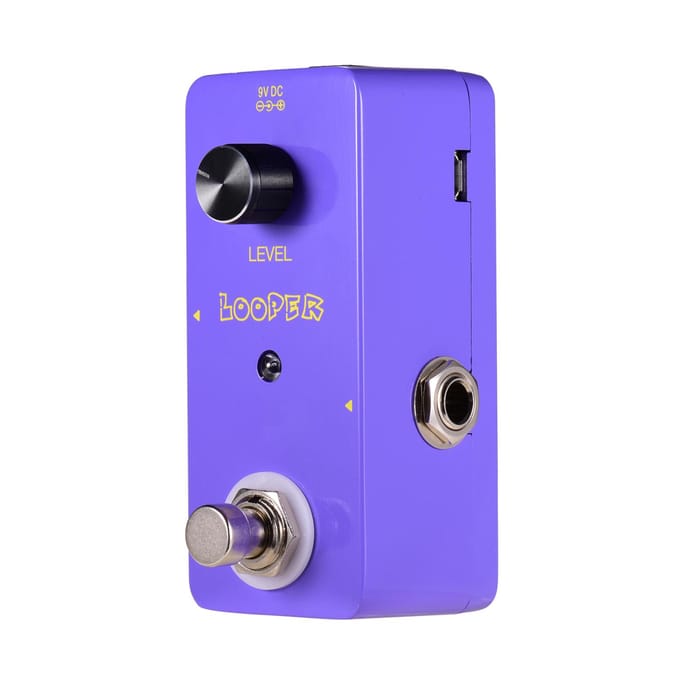 Mini pédale d'effet Looper, boucle de guitare, pédale de basse, overdubs illimités, temps de boucle de 5 minutes noir