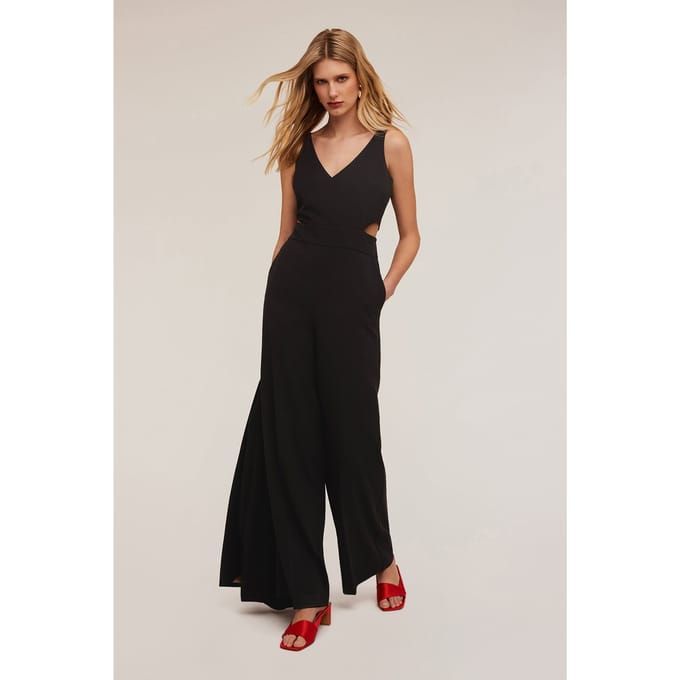 Motivi Jumpsuit With Cut-out In Polyviscose Black Größe: 32 | Jumpsuits Outlet | Damen | Schwarz