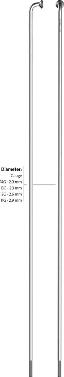 Alpina Spaken 14-280 mm - Verzinkt Zilver - Per 144 Stuks