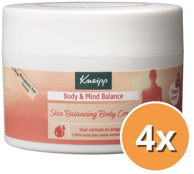 x4 Kneipp body & mind balance bodycream 200ML