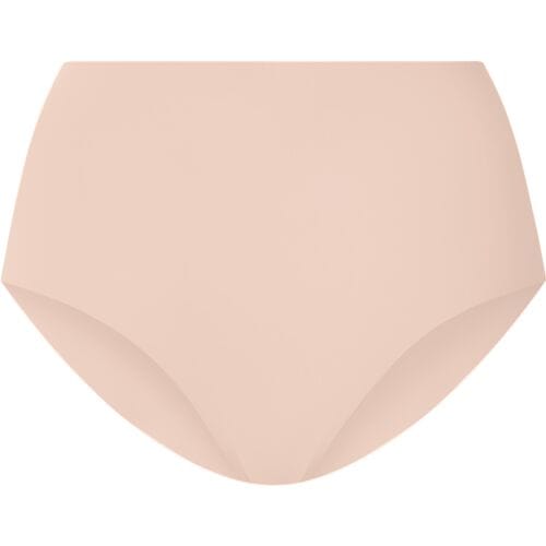 ESMARA Set van 2 dames lasercut onderbroeken met hoge taille - onzichtbaar & seamless (Beige, S (36/38))