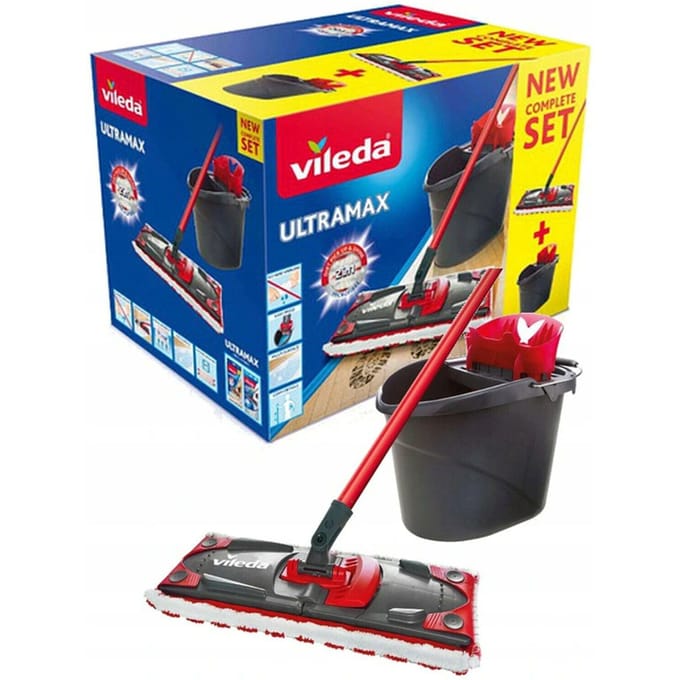 Vileda Ultramax Dweilsysteem - Complete Vloerwisserset met Emmer en Pers