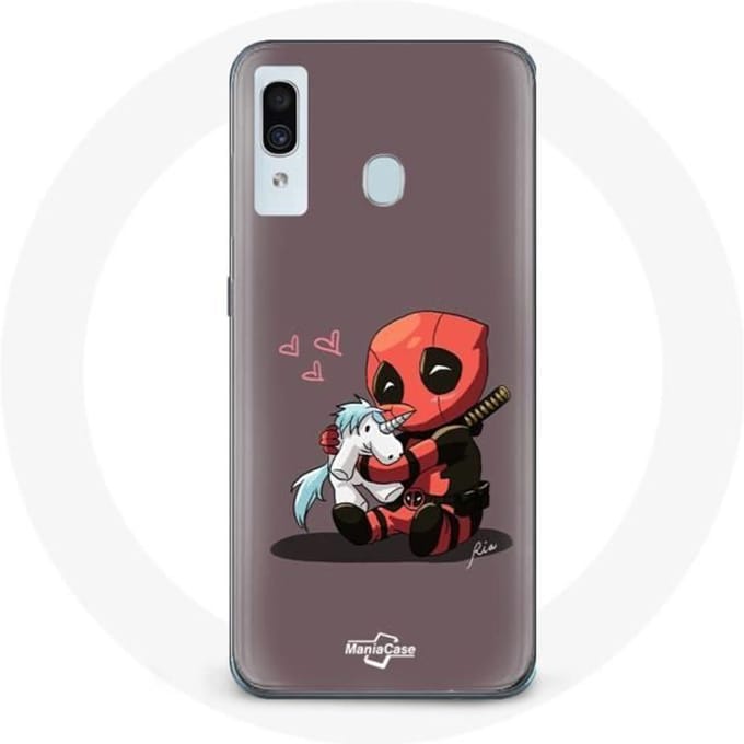 Coque pour Samsung Galaxy A20 DeadPool Unicorn Licorne