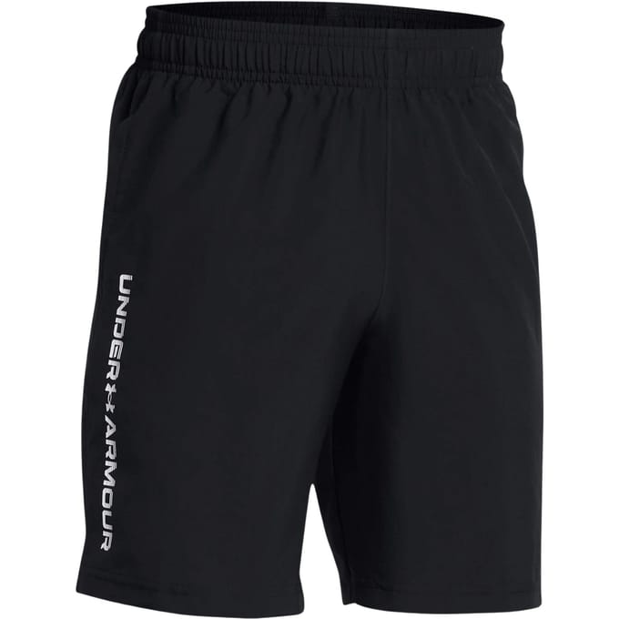 Under Armour UA Tech Woven Wordmark Short-BLK Jongens Sportbroek - Zwart - Wit