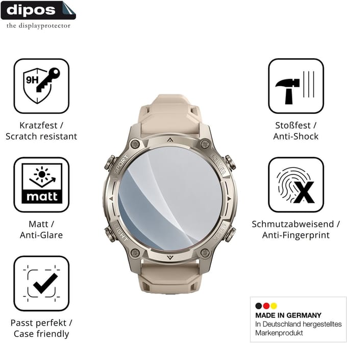 dipos – 2x Matte Pantserfolie geschikt voor SOUYIE KW350C | 9H Screenprotector