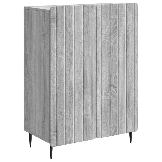 vidaXL - Dressoir - Grijs - sonoma - 66 - x - 34,5 - x - 92 - cm - Bewerkt - hout