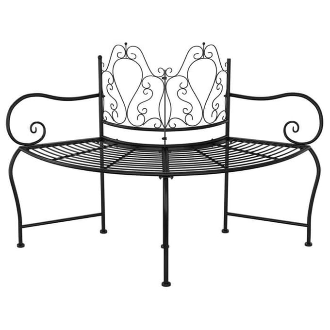 Maison Exclusive - Banc tour d'arbre 150 cm Noir Acier