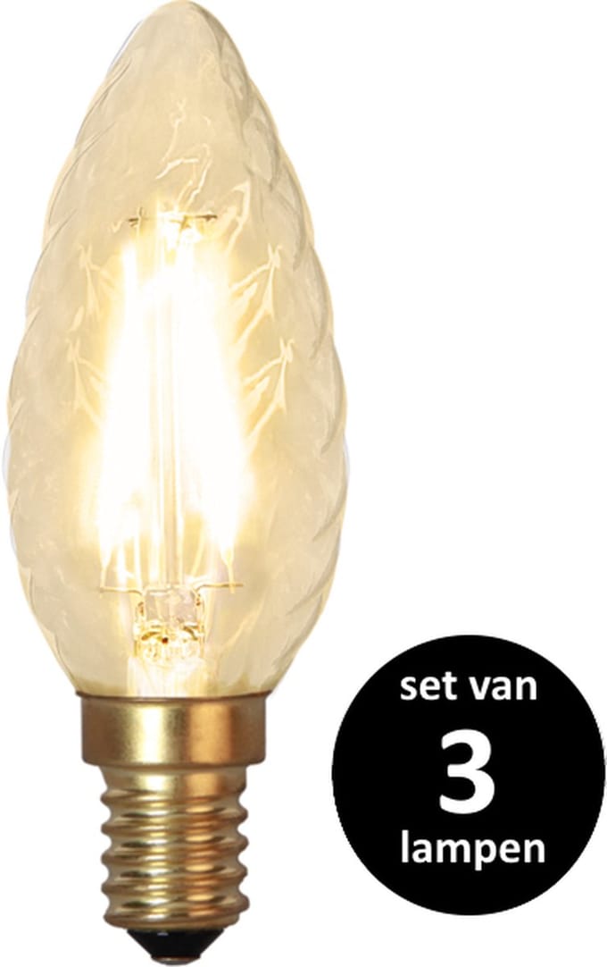 Soft Glow Kaarslamp - E14 - 1.5W - set van 3