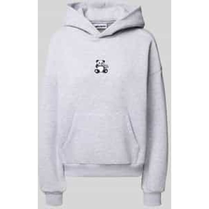 Oversized hoodie met motiefstitching