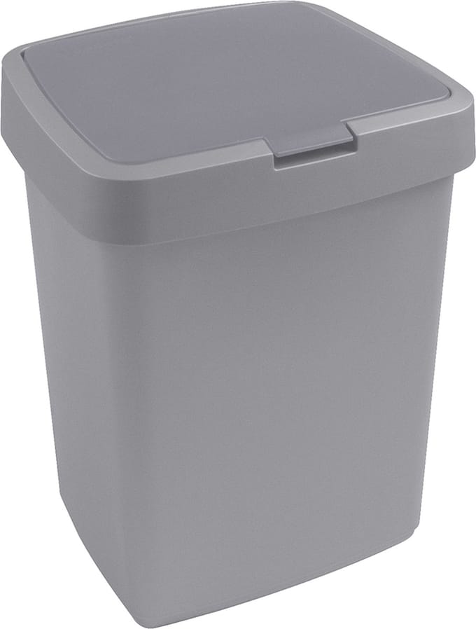 Sunware - Delta prullenbak klep 10L grijs - 25,1 x 21,7 x 32,6 cm
