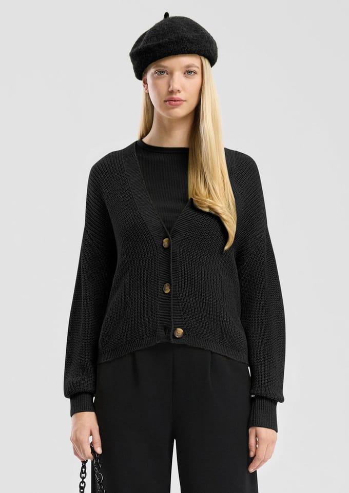 Dames katoenmix cardigan QS