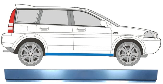 Reparatie dorpel voor Honda HR-V 1999-2006 / Links = Rechts