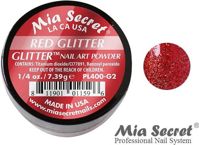 Glitter Acrylpoeder Red