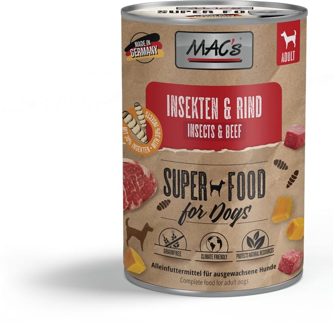 MAC's DOG - Blik 6x400g - Rundvlees & Insecten
