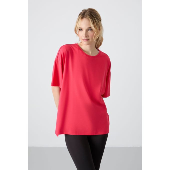 Oversized Katoen-Modal Ronde Hals T-Shirt