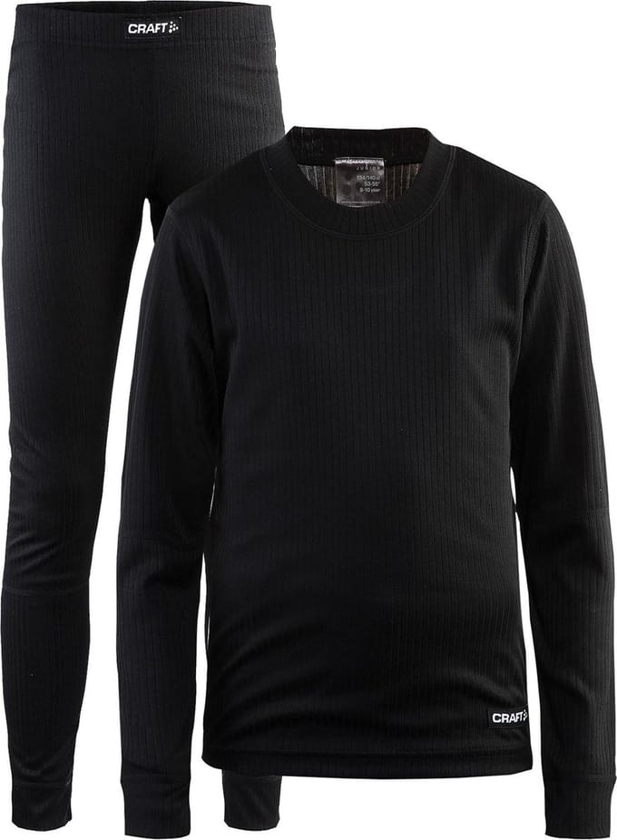 Craft Baselayer Set Thermoset Kinderen - Black - Maat 134
