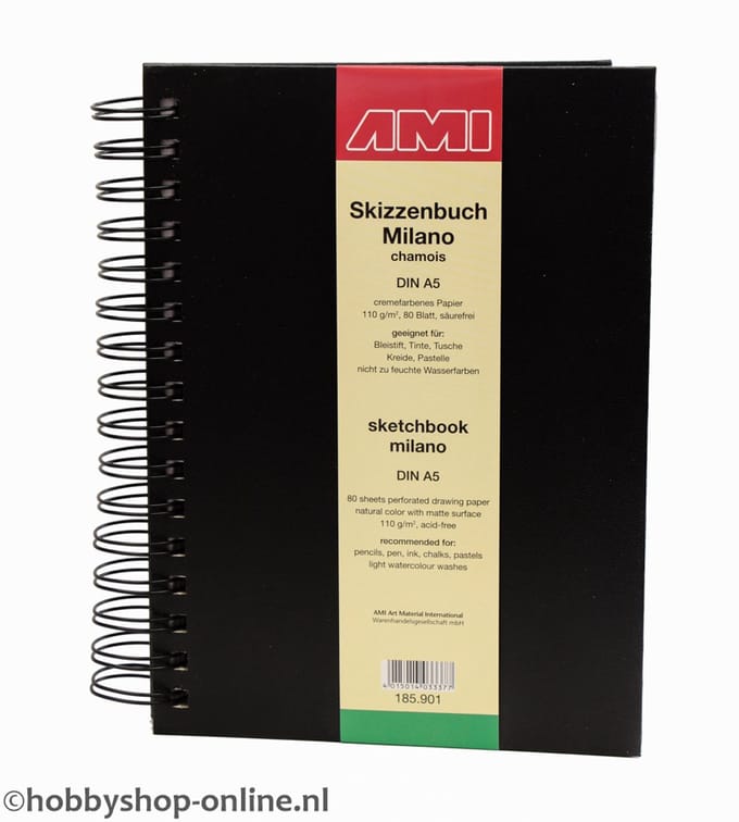 Schetsboek A5 Milano 110g ringband