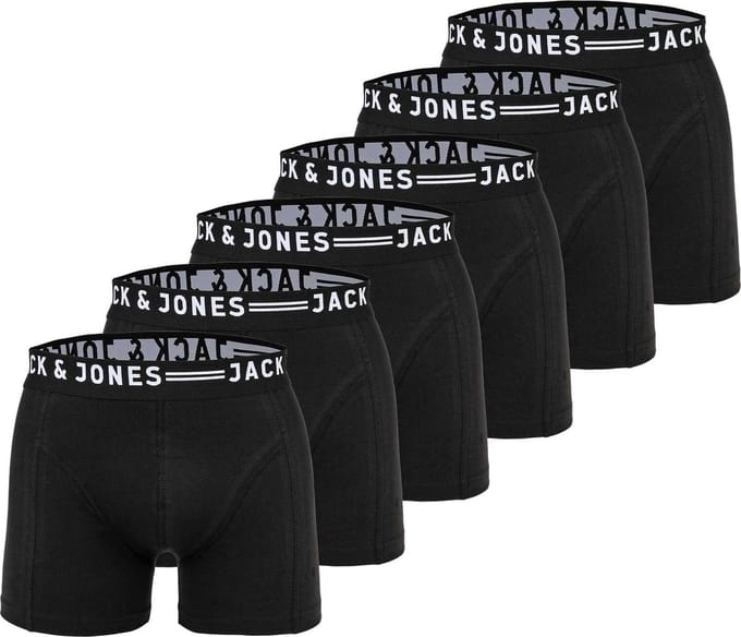 Jack&Jones Boxershorts SENSE TRUNKS 3 PACK Set van 6