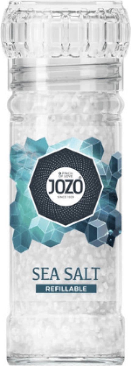 Jozo grof zeezout molen navulbaar - 6x 100gr