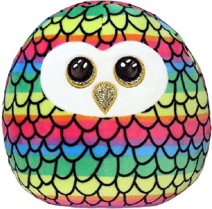 TY Squish a Boo Owen Owl 20 cm