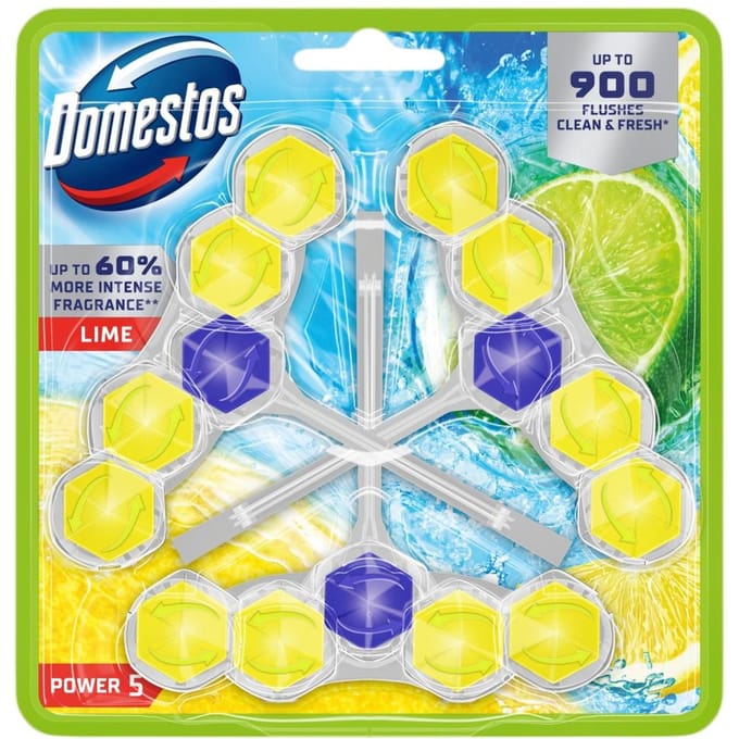Pierre pour cuvette de WC Domestos P5 Citron vert 3x50g