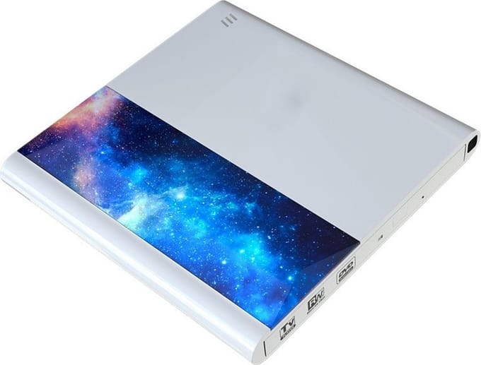 DrPhone DW10 Externe Optische DVD Drive - Ondersteuning TV/Projector aansluiten met HDMI + USB 3.0 & USB C met Afstandsbediening