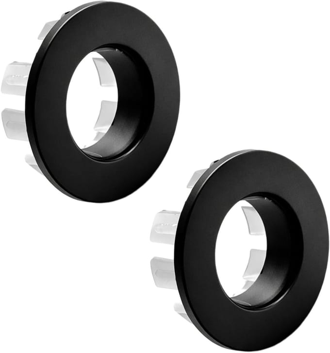 Ringen - Afdekringen - Overloop Afdekken - Mat Zwart - 2 Stuks - Zwart