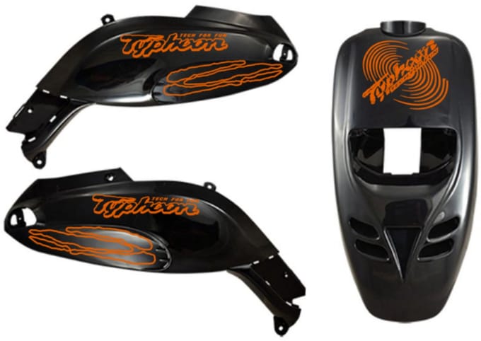 Piaggio Typhoon Stickerset - Cyclone - Orange