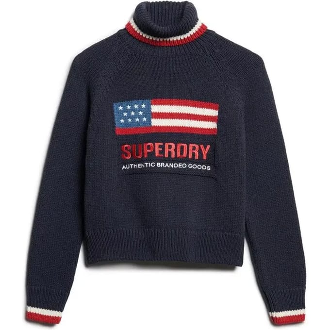 Dames col roulé trui Superdry Americana