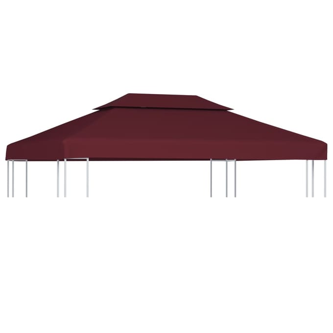 vidaXL - Prieeldak - 2-laags - 4x3m - 310 - g/m² - bordeaux