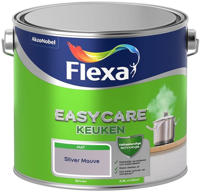 Flexa - Easycare Keuken - Silver Mauve - Mengverf - 2,5 L