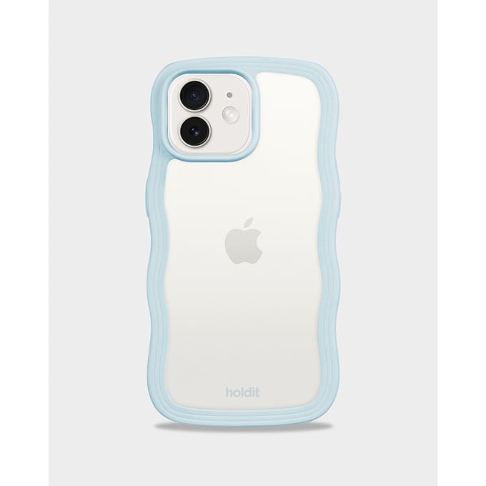 Phone Case Wavy Mineral Blue/Transparent iPhone 12