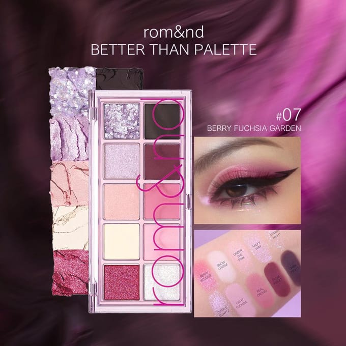 Rom&nd Romand palette BETTER THAN PALETTE 6-8.5g/0.21-0.3oz (8 options de couleurs)