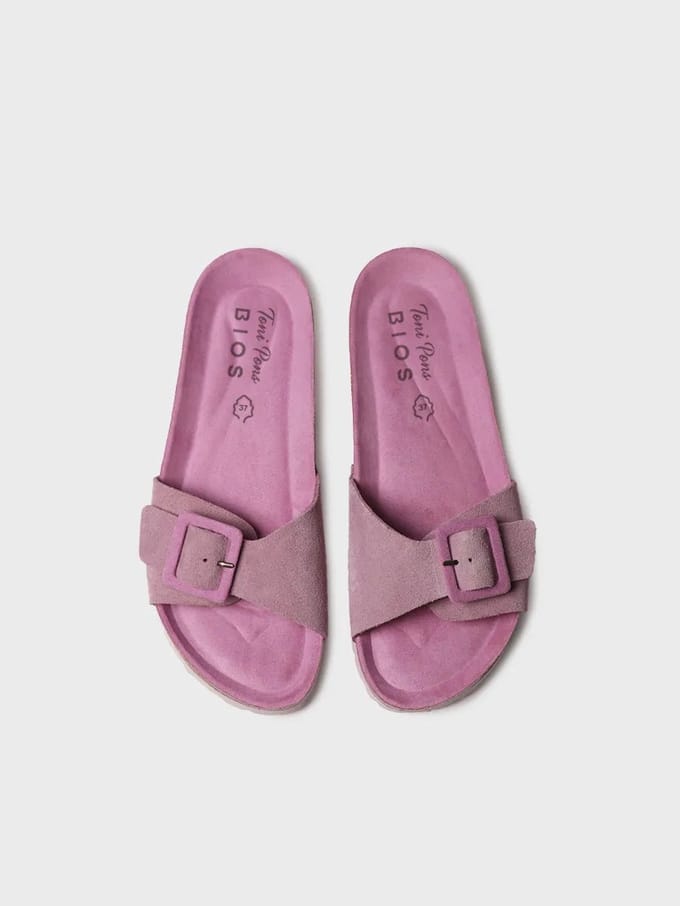 Dames BIO sandaal met gesp en kurken zool | GLIDE-QT