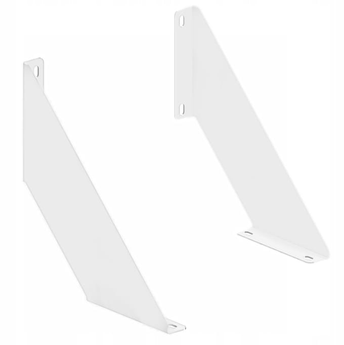 Gamet Serie - Witte, Matte Structuur Plankdrager - Set van 2