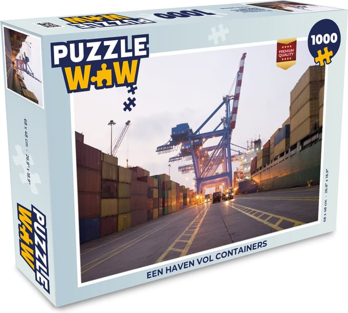 Puzzel Een haven vol containers - Legpuzzel - Puzzel 1000 stukjes volwassenen