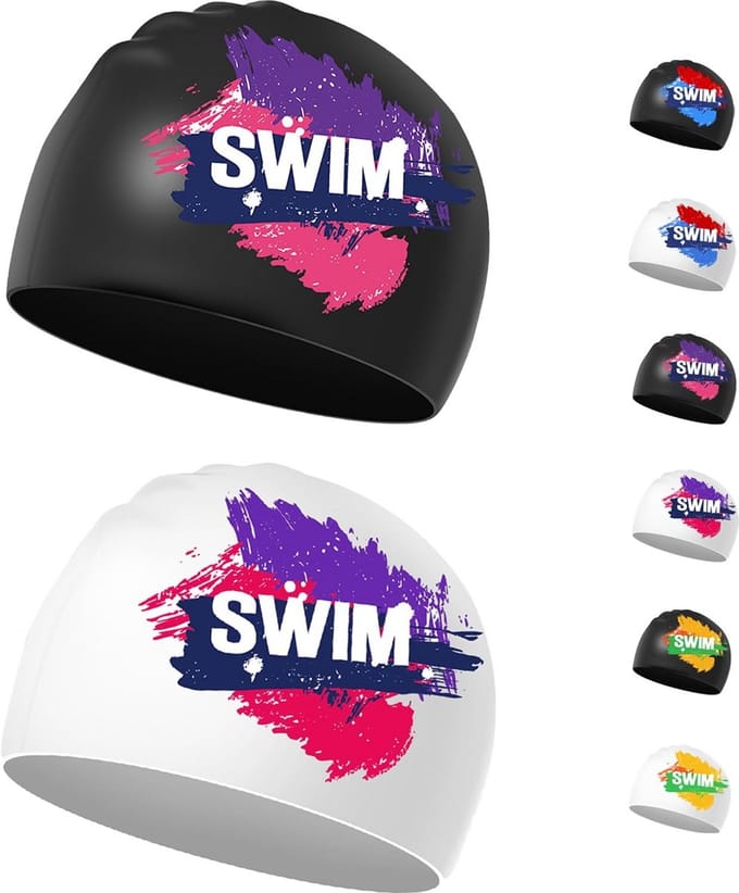 Set van 2 Waterdichte Zwem Petten voor Kinderen (6-14 Jaar) - Kort & Lang Haar