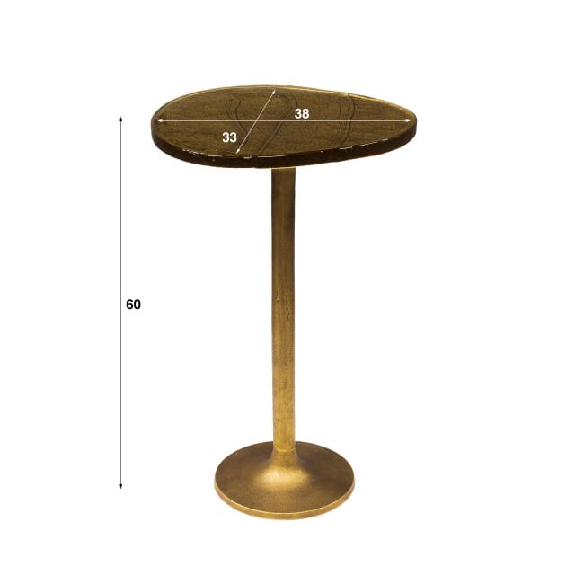 Hoyz Collection - Bijzettafel Eclipse L - Goud Antiek Finish